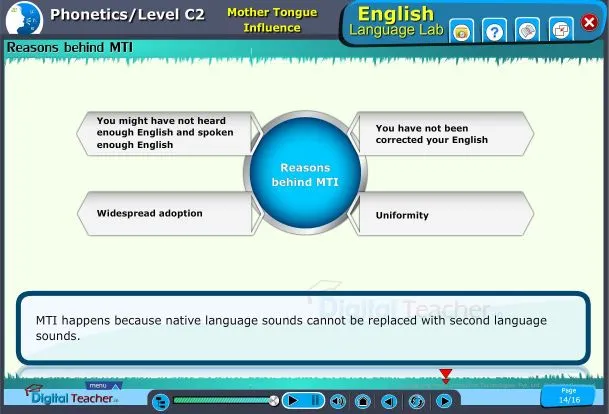 English lab practical activity on reasons behind MTI